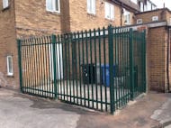 Metal Fence Bin Store Compound Rear of Shop Middleton Manchester